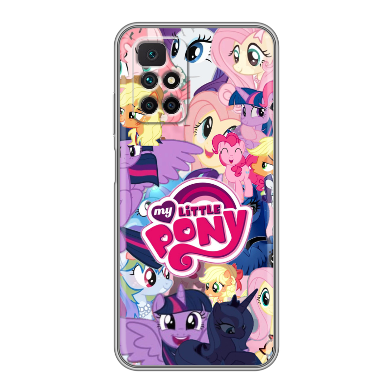 Силиконовый противоударный чехол на Xiaomi Redmi 10 с принтом My little pony Дружба чудо Силиконовый противоударный чехол на Xiaomi Redmi 10 с принтом My little pony Дружба чудо