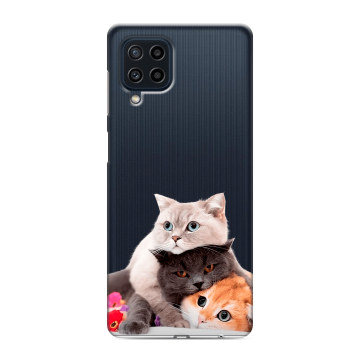 Силиконовый чехол на Samsung Galaxy M22 с принтом Кошки