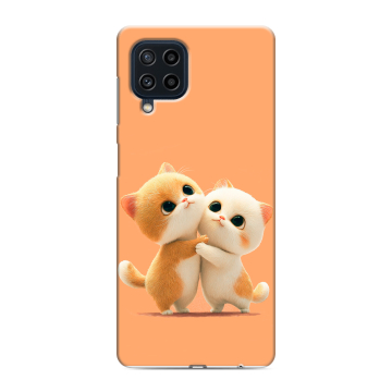 Силиконовый чехол на Samsung Galaxy M22 с принтом Милые котики