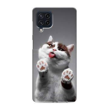 Силиконовый чехол на Samsung Galaxy M22 с принтом Коты