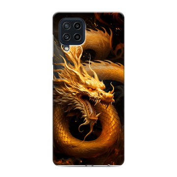 Силиконовый чехол на Samsung Galaxy M22 с принтом Золотой дракон Силиконовый чехол на Samsung Galaxy M22 с принтом Золотой дракон