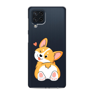 Силиконовый чехол на Samsung Galaxy M22 с принтом Корги Силиконовый чехол на Samsung Galaxy M22 с принтом Корги