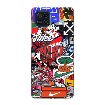 Силиконовый чехол на Samsung Galaxy M22 с принтом Найк Nike яркий Силиконовый чехол на Samsung Galaxy M22 с принтом Найк Nike яркий