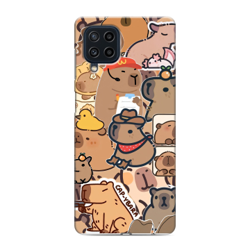 Силиконовый чехол на Samsung Galaxy M22 с принтом капибара Силиконовый чехол на Samsung Galaxy M22 с принтом капибара
