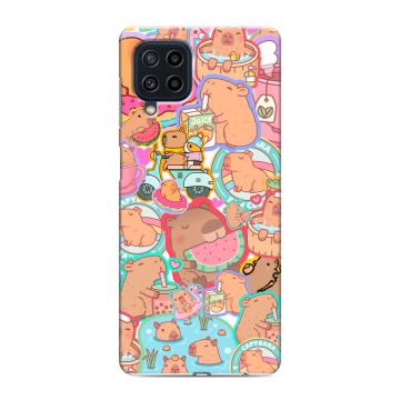 Силиконовый чехол на Samsung Galaxy M22 с принтом капибары Силиконовый чехол на Samsung Galaxy M22 с принтом капибары
