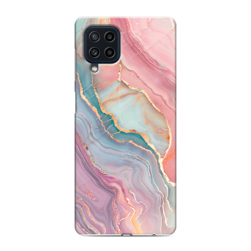 Силиконовый чехол на Samsung Galaxy M22 с принтом розовый мрамор Силиконовый чехол на Samsung Galaxy M22 с принтом розовый мрамор