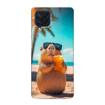 Силиконовый чехол на Samsung Galaxy M22 с принтом Капибара
