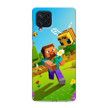 Силиконовый чехол на Samsung Galaxy M22 с принтом Майнкрафт Minecraft