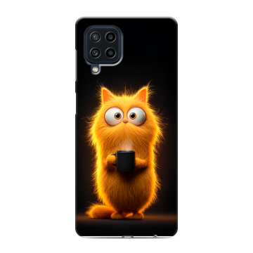Силиконовый чехол на Samsung Galaxy M22 с принтом Смешной кот Силиконовый чехол на Samsung Galaxy M22 с принтом Смешной кот