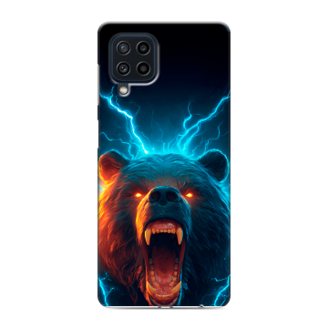 Силиконовый чехол на Samsung Galaxy M22 с принтом Медведь Силиконовый чехол на Samsung Galaxy M22 с принтом Медведь