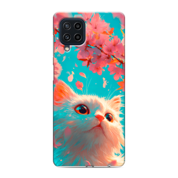Силиконовый чехол на Samsung Galaxy M22 с принтом Красивый кот Силиконовый чехол на Samsung Galaxy M22 с принтом Красивый кот