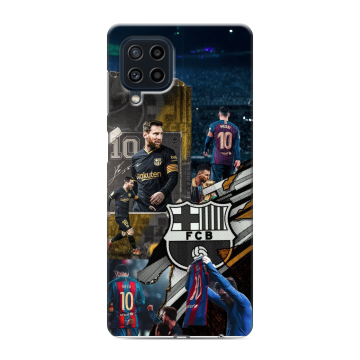 Силиконовый чехол на Samsung Galaxy M22 с принтом Messi Barcelona Силиконовый чехол на Samsung Galaxy M22 с принтом Messi Barcelona