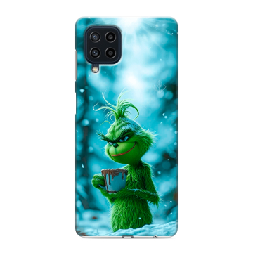 Силиконовый чехол на Samsung Galaxy M22 с принтом Новый год гринч Силиконовый чехол на Samsung Galaxy M22 с принтом Новый год гринч