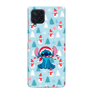 Силиконовый чехол на Samsung Galaxy M22 с принтом Стич Новый год Силиконовый чехол на Samsung Galaxy M22 с принтом Стич Новый год