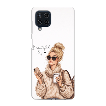 Силиконовый чехол на Samsung Galaxy M22 с принтом женский Силиконовый чехол на Samsung Galaxy M22 с принтом женский