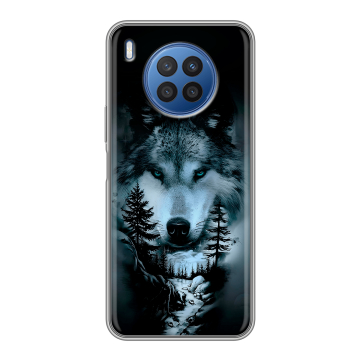 Силиконовый чехол на Huawei Nova 8i с принтом Лесной волк Силиконовый чехол на Huawei Nova 8i с принтом Лесной волк