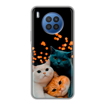 Силиконовый чехол на Huawei Nova 8i с принтом Кошки Силиконовый чехол на Huawei Nova 8i с принтом Кошки