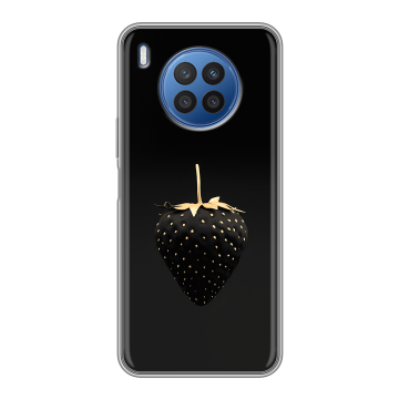 Силиконовый чехол на Huawei Nova 8i с принтом Черная клубника Силиконовый чехол на Huawei Nova 8i с принтом Черная клубника