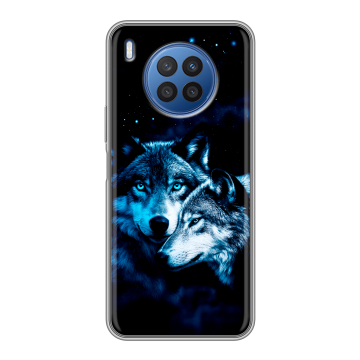 Силиконовый чехол на Huawei Nova 8i с принтом Волки Силиконовый чехол на Huawei Nova 8i с принтом Волки