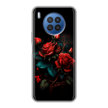 Силиконовый чехол на Huawei Nova 8i с принтом Розы красные Силиконовый чехол на Huawei Nova 8i с принтом Розы красные