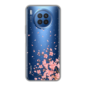 Силиконовый чехол на Huawei Nova 8i с принтом Ветка сакуры Силиконовый чехол на Huawei Nova 8i с принтом Ветка сакуры
