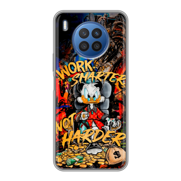 Силиконовый чехол на Huawei Nova 8i с принтом Дональд Дак Деньги Силиконовый чехол на Huawei Nova 8i с принтом Дональд Дак Деньги