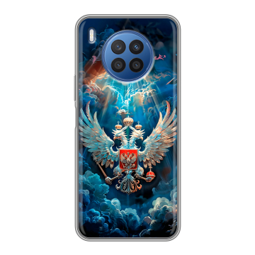 Силиконовый чехол на Huawei Nova 8i с принтом Герб флаг России Силиконовый чехол на Huawei Nova 8i с принтом Герб флаг России