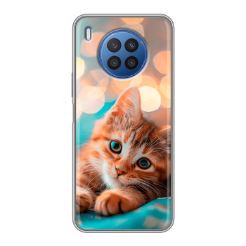 Силиконовый чехол на Huawei Nova 8i с принтом котик Силиконовый чехол на Huawei Nova 8i с принтом котик