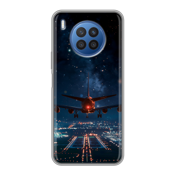 Силиконовый чехол на Huawei Nova 8i с принтом самолет