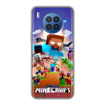 Силиконовый чехол на Huawei Nova 8i с принтом Майнкрафт Minecraft