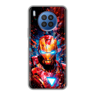 Силиконовый чехол на Huawei Nova 8i с принтом Железный человек Ironman Силиконовый чехол на Huawei Nova 8i с принтом Железный человек Ironman