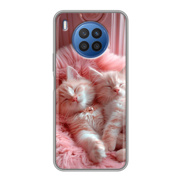 Силиконовый чехол на Huawei Nova 8i с принтом котята котики