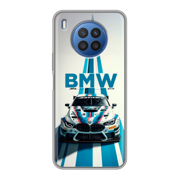 Силиконовый чехол на Huawei Nova 8i с принтом БМВ BMW Силиконовый чехол на Huawei Nova 8i с принтом БМВ BMW