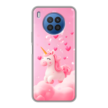 Силиконовый чехол на Huawei Nova 8i с принтом Единорог Силиконовый чехол на Huawei Nova 8i с принтом Единорог