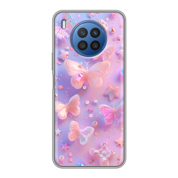 Силиконовый чехол на Huawei Nova 8i с принтом Бабочки