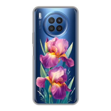 Силиконовый чехол на Huawei Nova 8i с принтом Цветы орхидеи