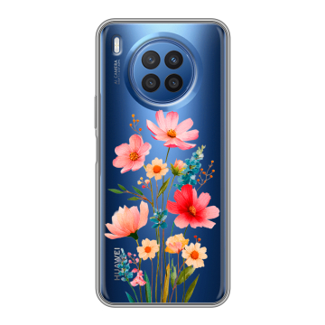 Силиконовый чехол на Huawei Nova 8i с принтом Цветы