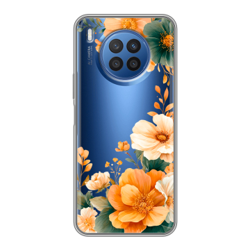 Силиконовый чехол на Huawei Nova 8i с принтом Цветы принт