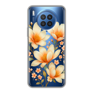Силиконовый чехол на Huawei Nova 8i с принтом Цветы