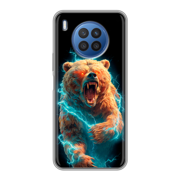 Силиконовый чехол на Huawei Nova 8i с принтом Медведь