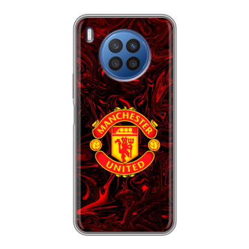 Силиконовый чехол на Huawei Nova 8i с принтом Manchester United Силиконовый чехол на Huawei Nova 8i с принтом Manchester United