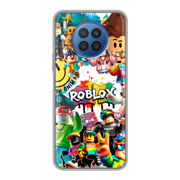 Силиконовый чехол на Huawei Nova 8i с принтом Roblox Роблокс