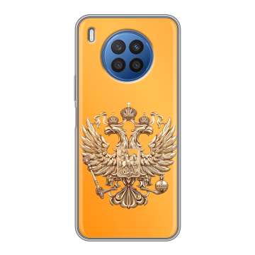 Силиконовый чехол на Huawei Nova 8i с принтом Герб Флаг России Силиконовый чехол на Huawei Nova 8i с принтом Герб Флаг России
