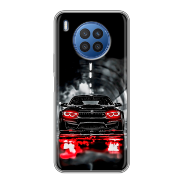 Силиконовый чехол на Huawei Nova 8i с принтом BMW БМВ