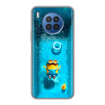 Силиконовый чехол на Huawei Nova 8i с принтом Миньоны