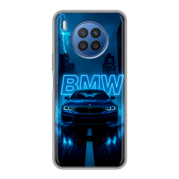Силиконовый чехол на Huawei Nova 8i с принтом BMW БМВ Силиконовый чехол на Huawei Nova 8i с принтом BMW БМВ