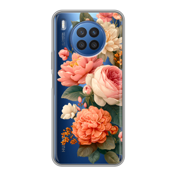 Силиконовый чехол на Huawei Nova 8i с принтом цветы Силиконовый чехол на Huawei Nova 8i с принтом цветы