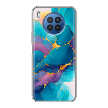 Силиконовый чехол на Huawei Nova 8i с принтом Мрамор блестки Силиконовый чехол на Huawei Nova 8i с принтом Мрамор блестки