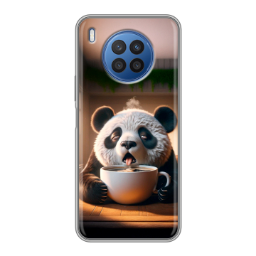 Силиконовый чехол на Huawei Nova 8i с принтом смешная панда