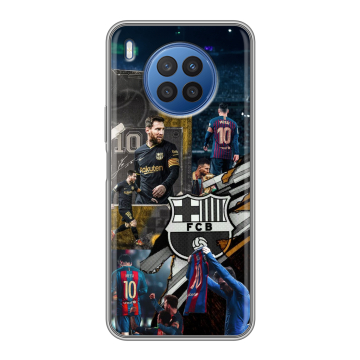 Силиконовый чехол на Huawei Nova 8i с принтом Messi Barcelona Силиконовый чехол на Huawei Nova 8i с принтом Messi Barcelona